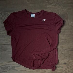 Gymshark Women's Burgundy Short Sleeve Tee